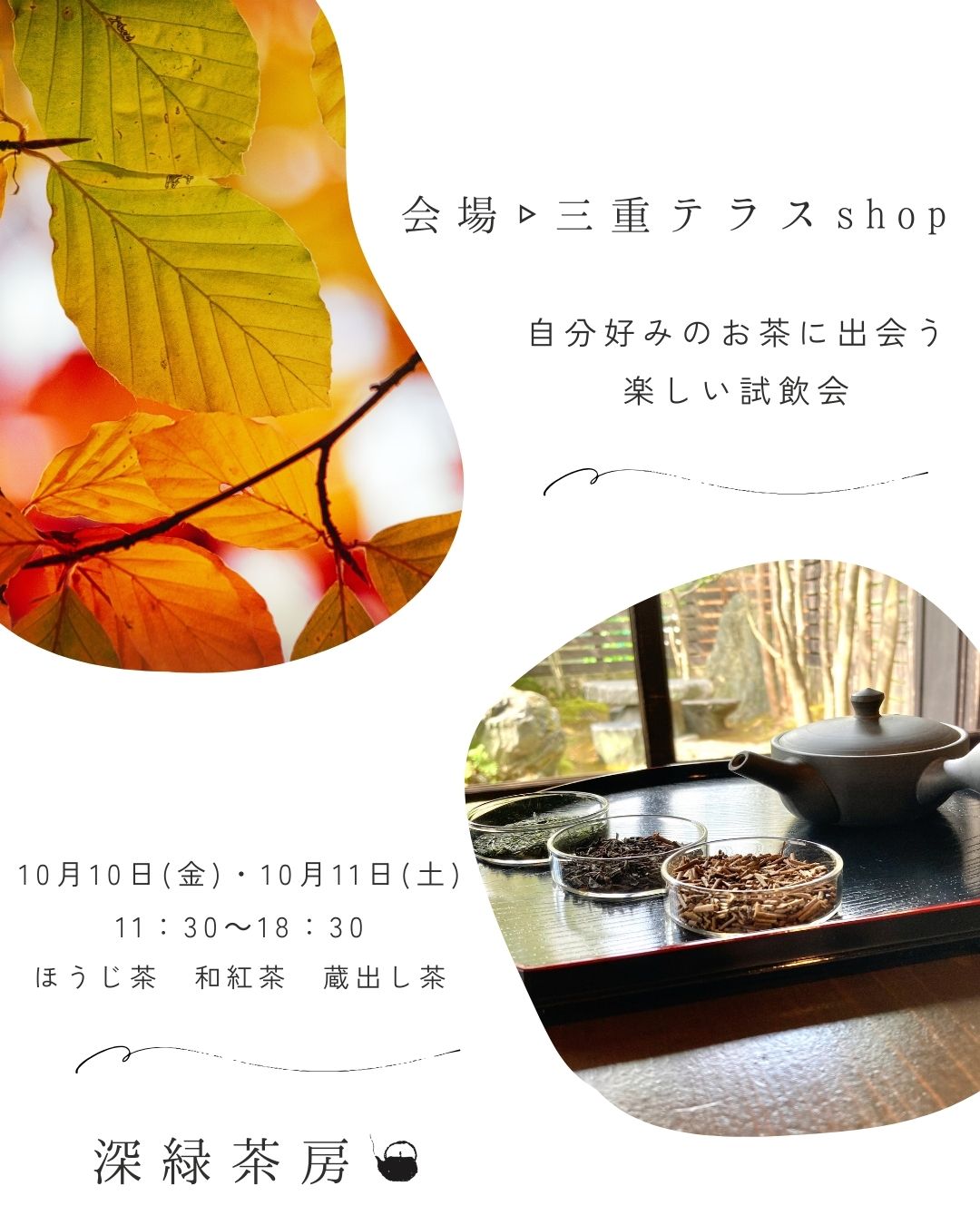 【深緑茶房】自分好みのお茶に出会う楽しい試飲会